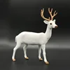 Amawill 1 Pc Plush Simulation Christmas White Reindeer Standing Xmas White Elk Deer Dolls New Year Party Decor Ornament Gift 8D ► Photo 3/6