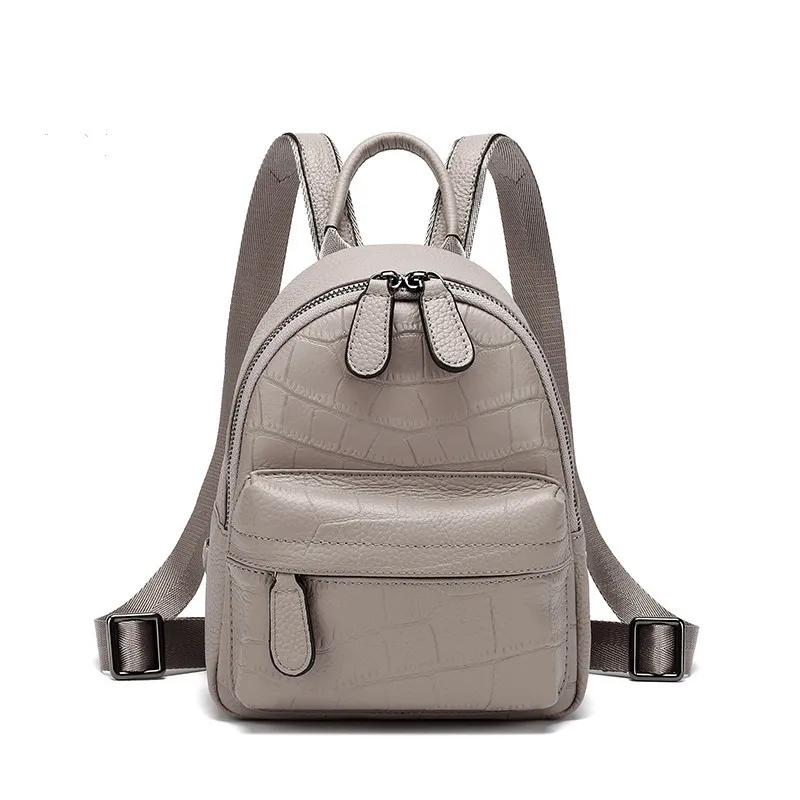 2019 действительно натуральная кожа крокодила зерна Женский молодежный рюкзак сумки женские брендовая люксовая дизайнерская ноутбука Sac Dos