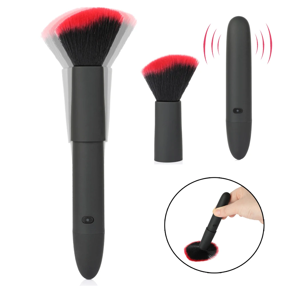 10 Vibration Makeup Brush Shape Bullet Vibrator For Women Charging Clitoris Stimulator font b Dildo b