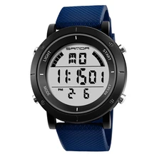 SANDA модные водонепроницаемые люминесцентные цифровые модные часы мужские спортивные уличные мужские часы