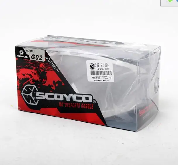 Scoyco G02 Спорт на открытом воздухе внедорожные мотоциклетные очки беговые мотоциклетные защитные очки черный белый цвет PC