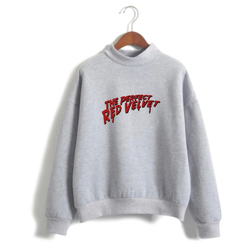 

LUCKYFRIDAYF Casual Clothes 2018 RED Velvet Print Women/Men Clothing Hot Sale Turtlenecks Women Long Sleeve Casual Sweatshirts