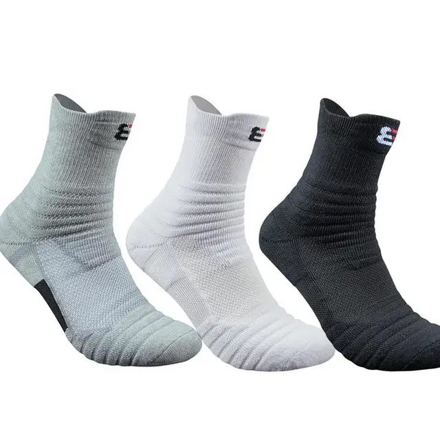 US $2.12 Casual men Socks Man Long Thickening Towel Bottom Cotton Socks Outdoors Run Badminton Tennis Sport 
