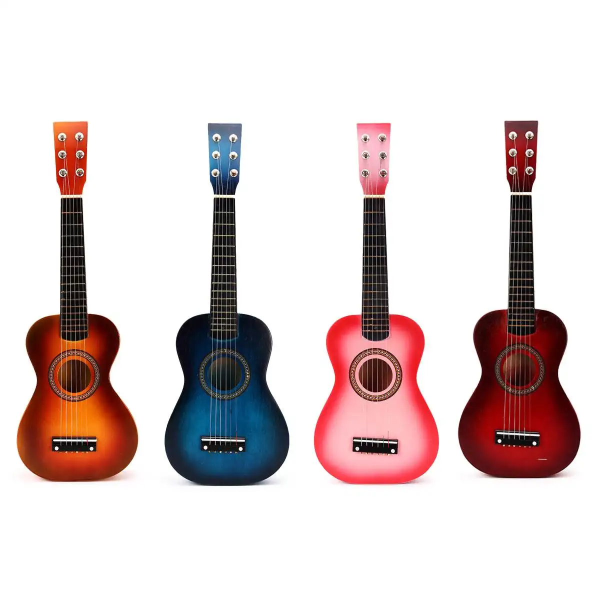 

4 Colors 23'' Children Wooden Acoustic Guitar 6 String Musical Instrument Early Educational Learning Toys Kids Toy Gifts