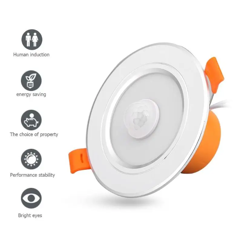

AC85-265V Human Motion Sensor LED Ceiling Light Restaurant Bathroom Balcony Lamps Spotlight Home Room Decoration Wall Light