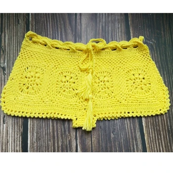 Boho Knit Crochet Beach Shorts 4