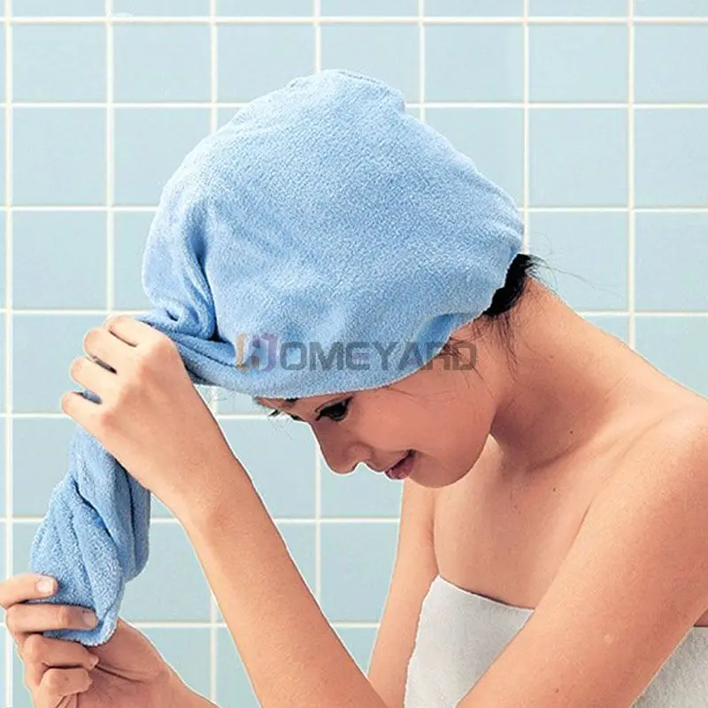 Удобное Мягкое дамское волшебное полотенце для сушки волос/шляпа/крышка быстросохнущая Ванна#3479