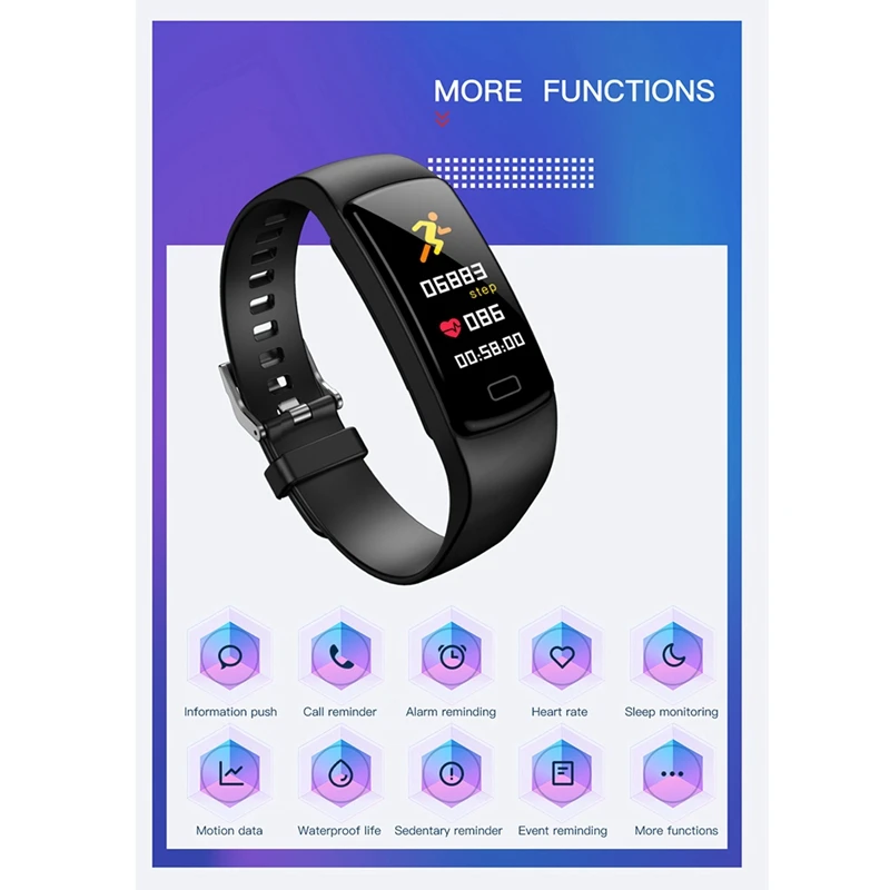 Y9 Smart Activity Tracker Band Fitness Bracelet Heart Rate Monitor Blood Pressure Wristbands For Smartphone Smartband
