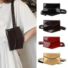 Повседневные однотонные Женские поясные сумки, сумки для телефона, сумки для девушек из лакированной кожи, нагрудные сумки, Новая мода