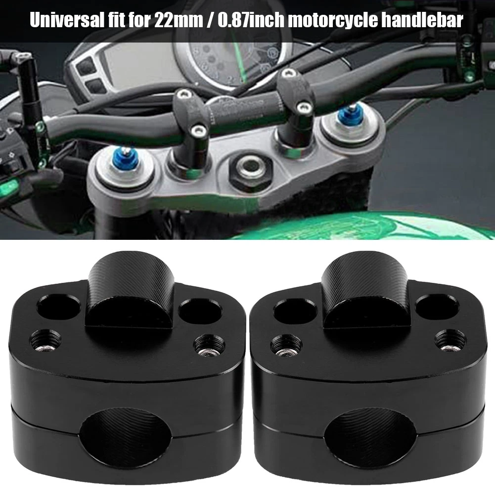 

1pair Motorcycle Universal 22mm Handlebar Transfer Fixed Code Clip Code Holder Riser Clamps for 22mm / 0.87inch handlebar