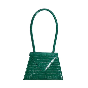 

Women's Handbags Bag 2018 PU Leather Retro Irregular Female Shoulder Bag Designer Handbags Trapezoidal Packet Bolsa Feminina