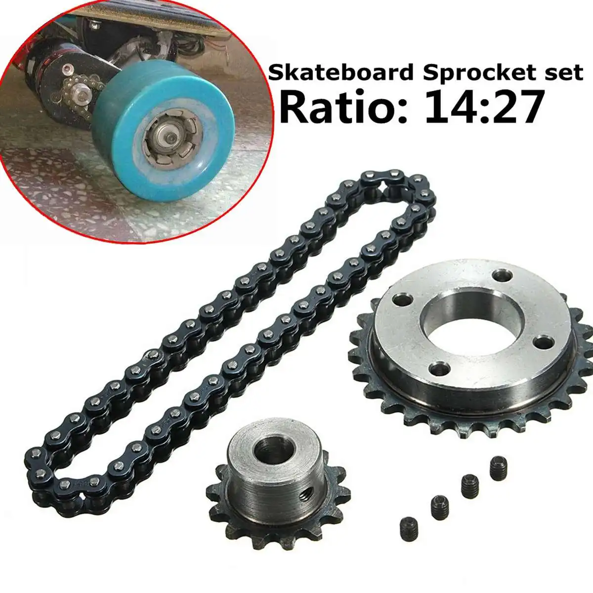 لوح التزلج الكهربائية استبدال جزء سلاسل الاضراس عجلة DIY مجموعة ل DIY الكهربائية لوحة تزلج كبيرة اكسسوارات لوح التزلج الكهربائية استبدال جزء سلاسل الاضراس عجلة DIY مجموعة ل DIY الكهربائية لوحة تزلج كبيرة اكسسوارات