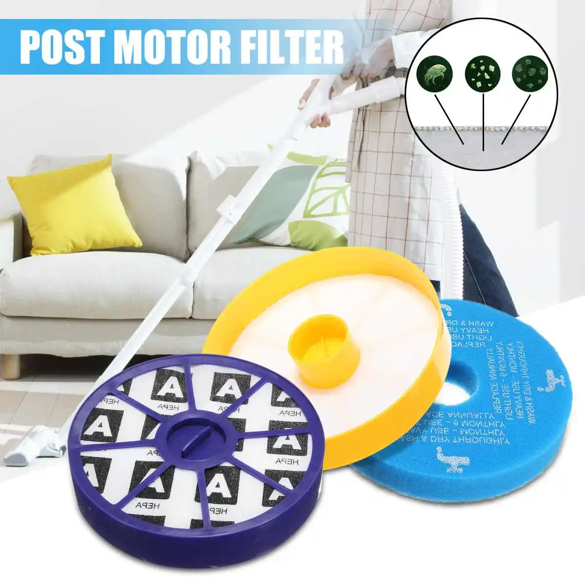 

Washable Pre & Post Motor HEPA Vacuum Filter For Dyson DC19 DC20 DC29 Parts Kits