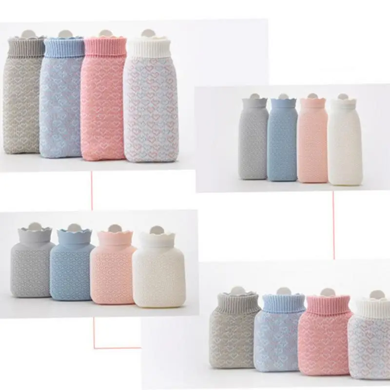 

Silicone Hot Water Bottle Injection Water Explosion-Proof Warm Water Bag Environmental Safety With Plush Cover