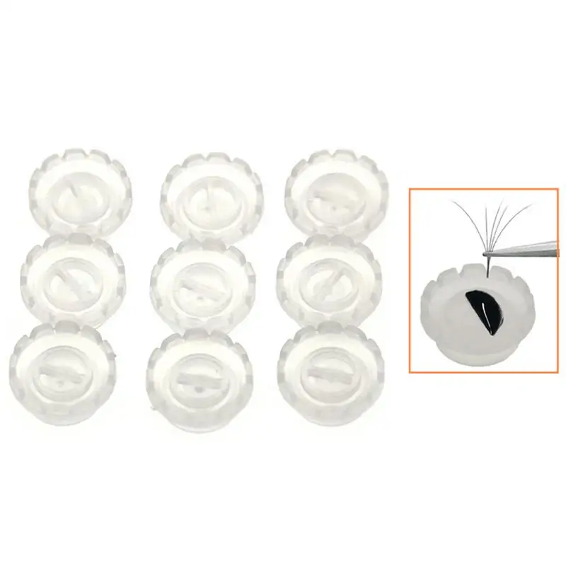 50 PCS Camellia Shaped Eyelash Grafting Extension Growing Blooming Cup Eyelash Assistant Tool Drop Glue Cup Convenient to Use