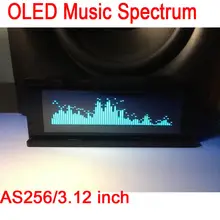 Профессиональный AS256/3,12 дюймов OLED музыкальный спектр аудио уровень дисплей индикатор баланса для 12 в MP3 VU метр автомобильный усилитель