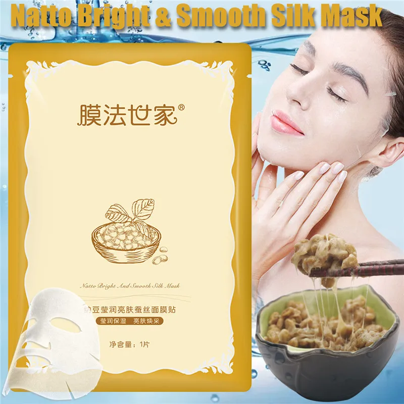 Mask Family 1Pcs Facial Mask Skin Care Face Mask Natto Moisturizing Brightening Silk Mask Natural Plant Extract Mask Family 1Pcs Facial Mask Skin Care Face Mask Natto Moisturizing Brightening Silk Mask Natural Plant Extract