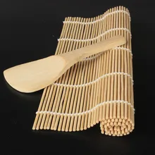Onigiri rouleau de riz Gadgets de cuisine | Rideau pour Sushi, natte à Sushi, cuillère à Sushi, bricolage accessoires de cuisine, outils pour la fabrication de Sushi en bambou 1 pièce