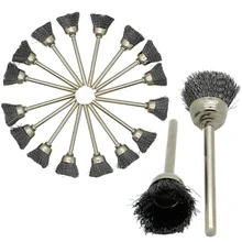 16 шт. DWZ качественная щетина из нержавеющей стали Форма 1/" хвостовик щетка зачистная вращающиеся инструменты