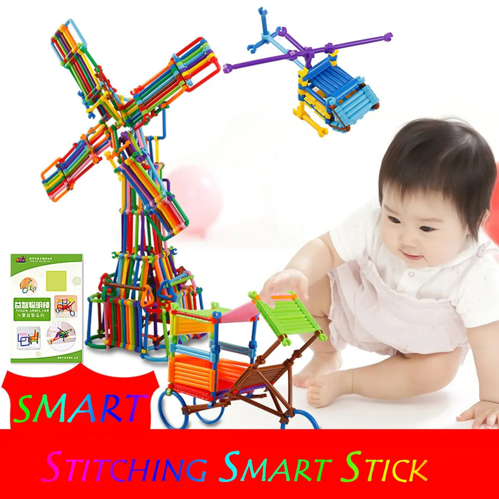 

DIY Smart Stick Plastic Blocks Building Blocks Imagination Creativity Educational Learning Toys Children Gift