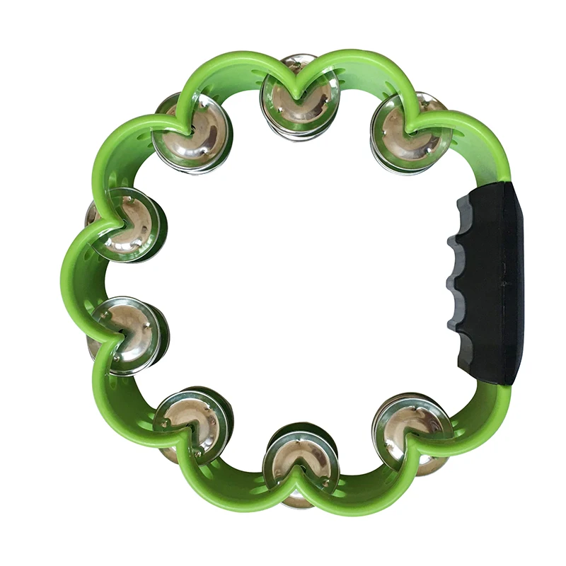 

SEWS-Shamrock Tambourine for Kids and Adults - Easy to Use - Comfortable Hand Held Percussion Instrument - Great for Choirs -