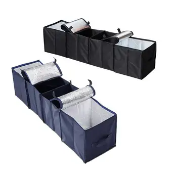 

Folding Multipurpose Car Storage Box Trunk 4-Compartment Large Capacity Sundries Container Insulation Organizer Insulation Layer