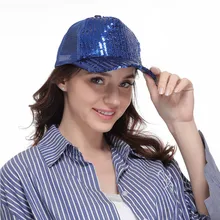 Для женщин детское расшитое блестками с Бейсбол шапки снепбеки из сетчатой ткани, "конский хвост", грязный булочка модная кепка женская Регулируемые кепки в стиле хип-хоп