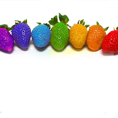 

Time-Limit!!100 PCS/pack Rainbow Strawberry Fruit Bonsai Multicolor Strawberry Fruit Plants, Garden Green Fruits,#5Z1K1A