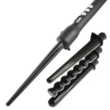 4 в 1 Профессиональные бигуди для волос, роликовые съемные щипцы для завивки волос, конические щипцы для завивки волос, набор инструментов для укладки волос(штепсельная Вилка европейского стандарта