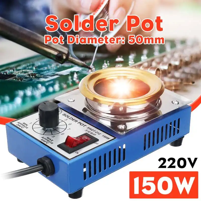Potenciômetro de Solda a Placa de Banho Ferros de Solda Desoldering 1200-450 Celsius Elétricos 150 w Que 50mm