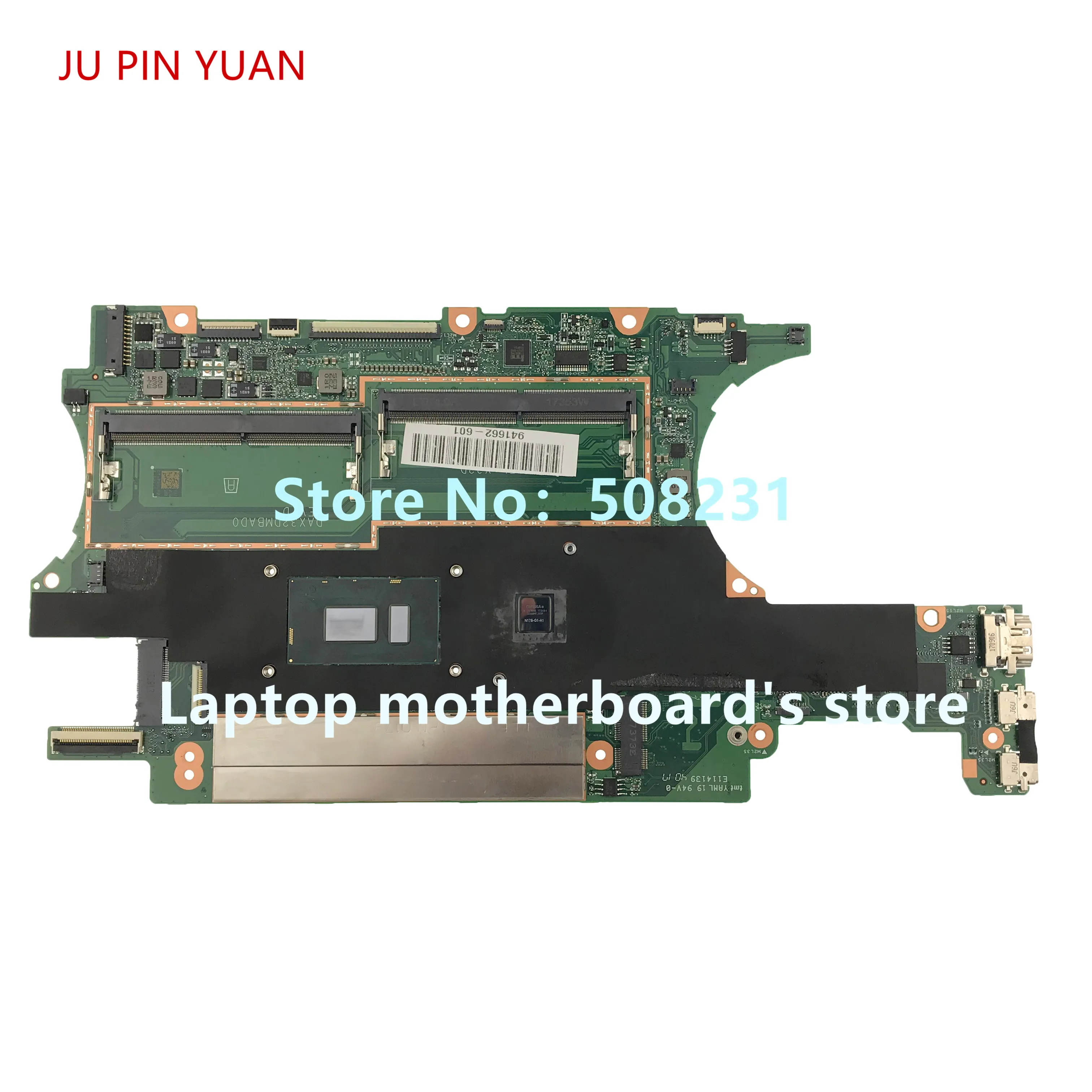 

JU PIN YUAN 941662-601 X32D DAX32DMBAD0 For HP SPECTRE X360 15-BL 15T-BL laptop motherboard MX150 2GB i7-8550U fully Tested