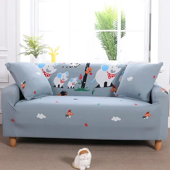 

1/2/3/4-seater Printed Sofa Cover Slipcover Stretch Couch Cover For Living Room Furniture Protector Polyester Cubre Sofa