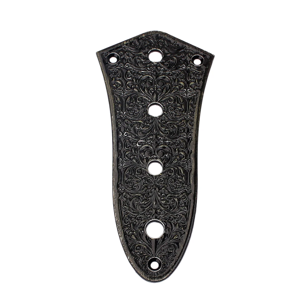 GE101E 4hole Jazz Bass Control Plate цинковый сплав для джазовой бас-гитары (черный и Радужный