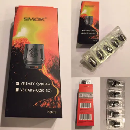 Smoke Для V8 BABY Q2 0.4ohm 5 шт катушечная головка для TFV8 Baby Beast Tank | США|Трубки и аксессуары