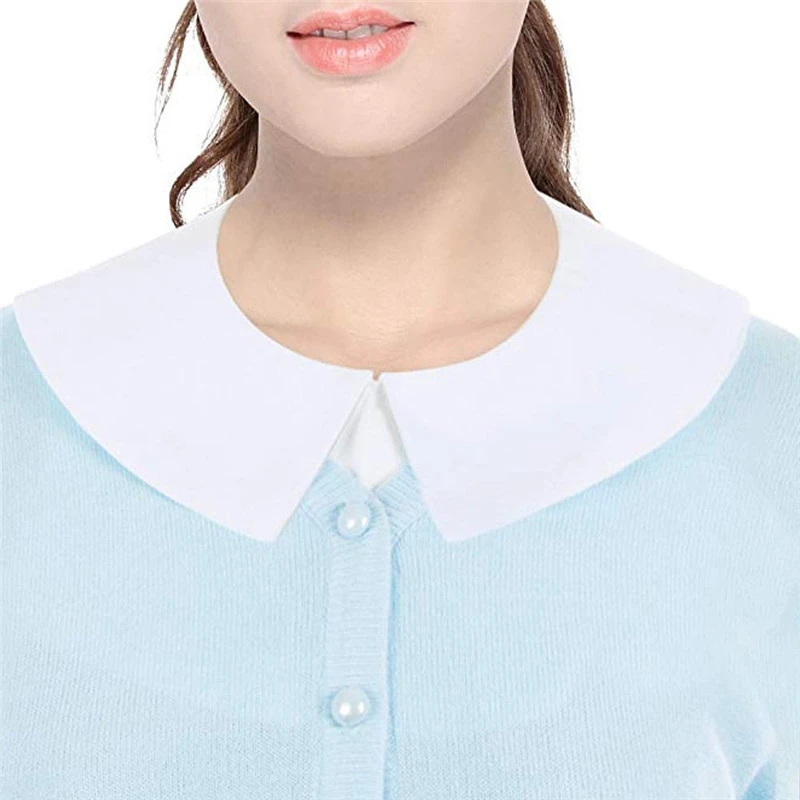 Choker Necklace Unisex Women Peter Pan Detachable Lapel Shirt Fake False Collar 