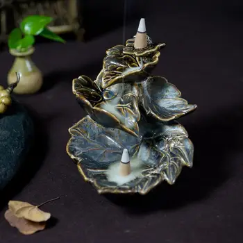 

Backflow Incense Burner Smoke Wwaterfall Incense Holder Ceramic Aromatherapy Furnace Smell Aromatic Home Office Incense Road