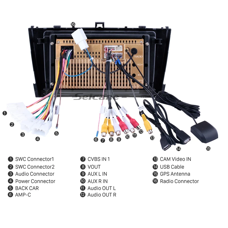 Seicane gps головное устройство 2din Android 8,1 " Автомагнитола для 2009-2013 Toyota AVENSIS HD 1080P сенсорный мультимедийный плеер стерео