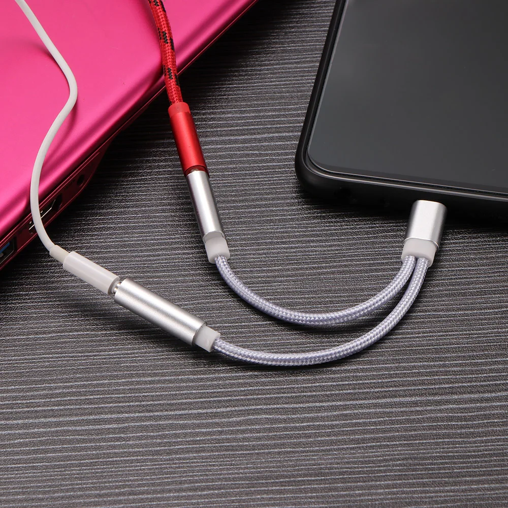 2 в 1 зарядный кабель Type C конвертер USB 3 5 мм аудио для наушников Xiaomi адаптер Huawei P20 Pro