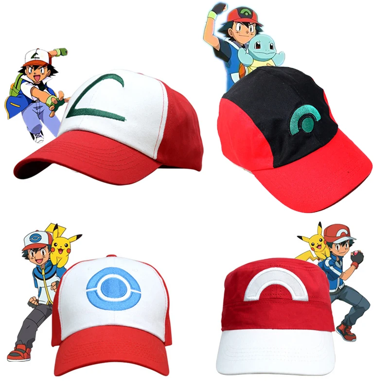 

Kids Adult Pokemon Go Cosplay Cap Drake Hip Hop Pikachu Pocket Monster Baseball Cap Ash Ketchum Cosplay Tranier Pokemon