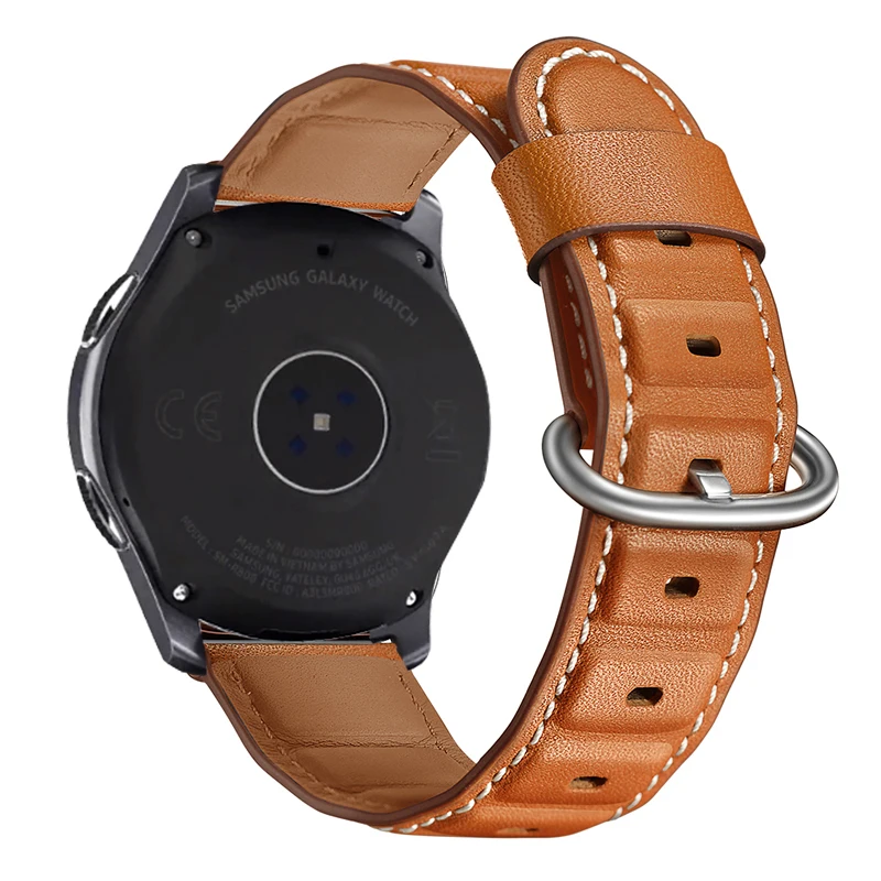 Ремешок из натуральной кожи для Galaxy Watch 46 мм браслет в БАМБУКОВОМ стиле Samsung Gear S3