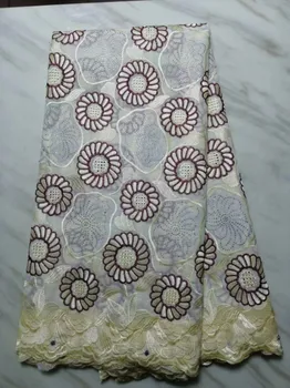 

2019 Latest Nigerian Swiss Laces High Quality Swiss Voile Laces Switzerland Cotton African Dry Lace Fabric For Man Women dress