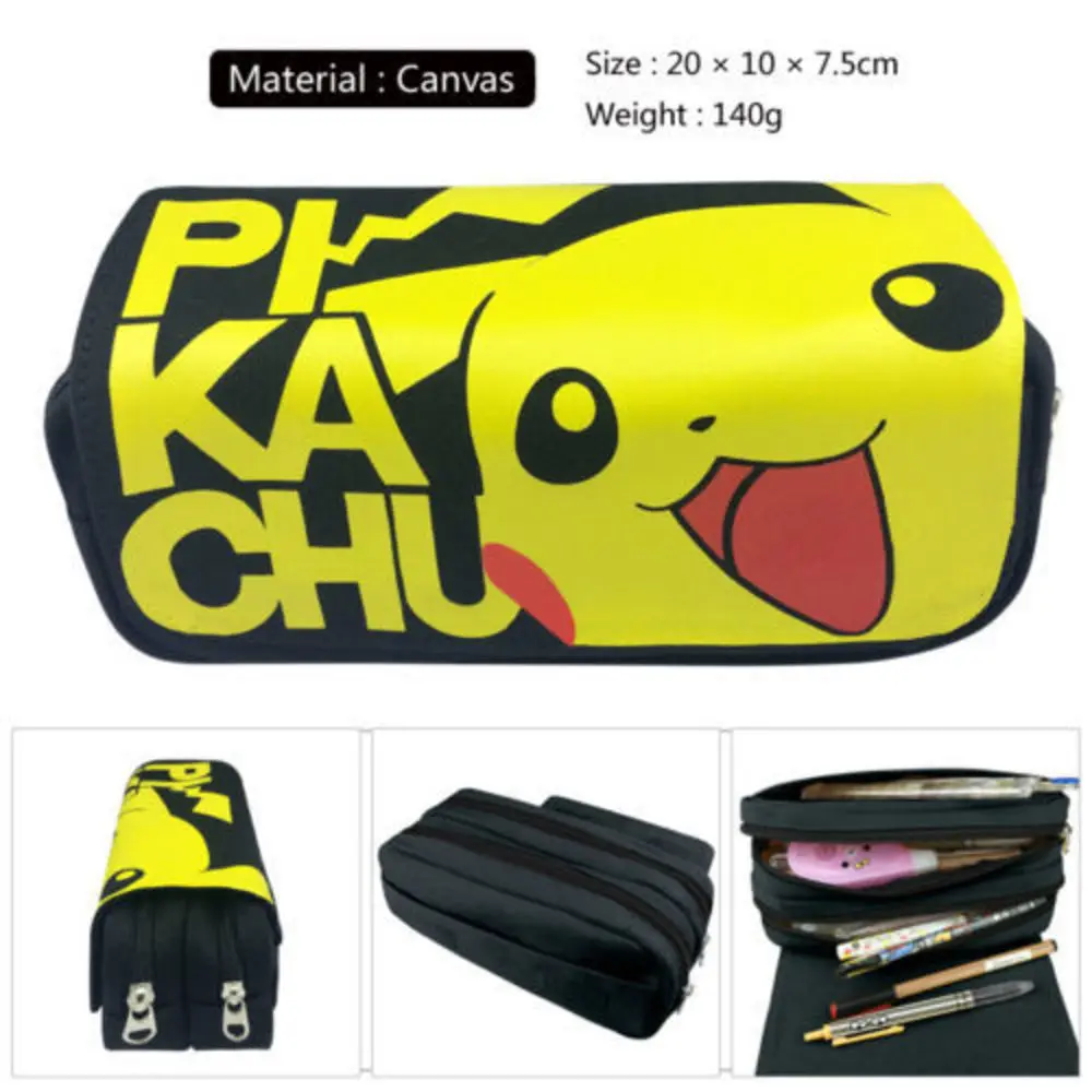 

Pikachu Poke Ball Pencil Case Pen Bag Make up Cosmetic Bag Boys Girls Stationery Bags Gift