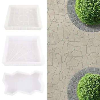 

Garden Pavement Mold DIY Walk Manually Road Path Propylene Paving Cement Brick Stone Concrete Mould Garden Tools