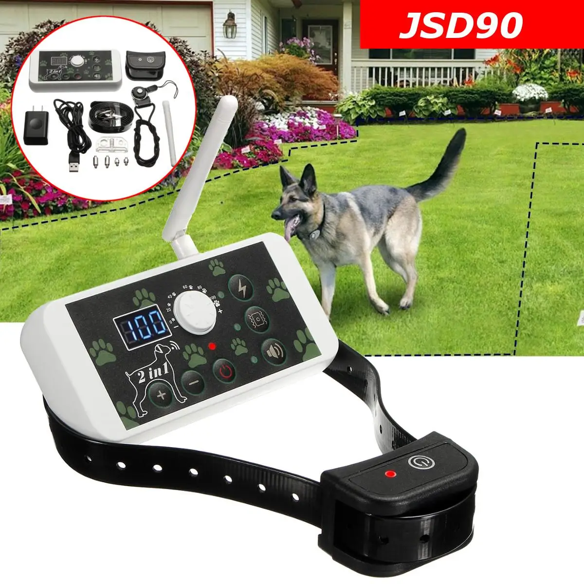 Wireless Electric 1 Dog Pet Fence Containment Systems Transmitter