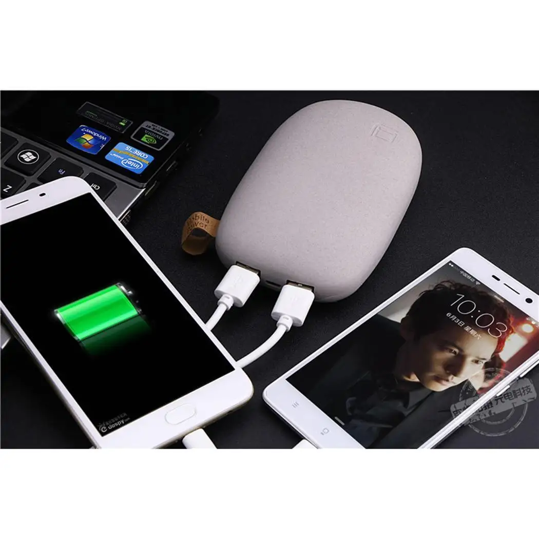 Модный милый портативный двойной USB 80% выход ручной быстрой зарядки внешний