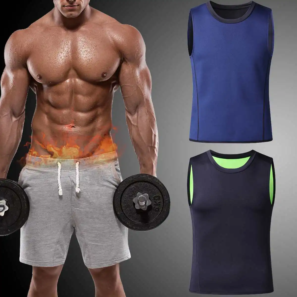 

Men Vest Sports Vest Sauna Body Belly Shaper Sports Slimming Corset Gym Fitness Athletic Sportswear For GYM Weight Loss