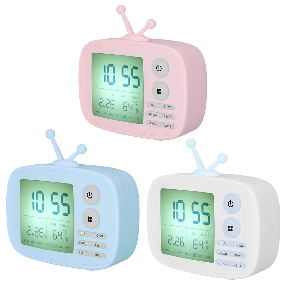 

Digital Retro Smart Nightlight Alarm Clock Bedside Desk Table Electronic Clock Radio Alarm Clock 140X49X137mm