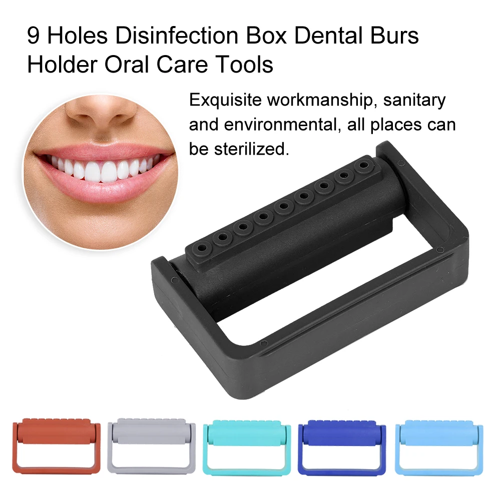 9 отверстий дезинфекция коробка чехол держатель зубных боров Autoclavable инструменты для ухода за полостью рта подходит для стоматологической дезинфекции