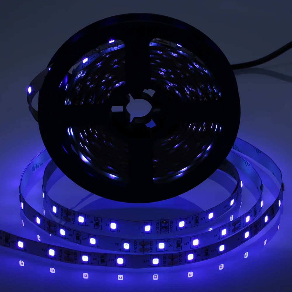 

AC100~240V 5m/16.4ft LED UV Blacklight Strip Light 300-Units LED Beads Rope Lamp for Dance UV Art Exhibition Stage Lighting