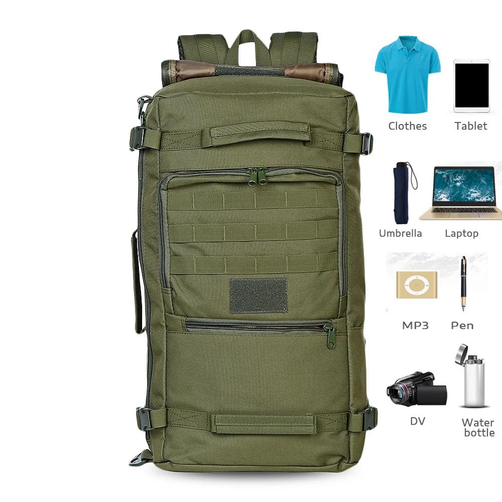 

60L Military Tactical Backpack Hiking Camping Bag Travelling Trekking Bag Women Men Climbing Backpack Camouflage Bag Rucksacks